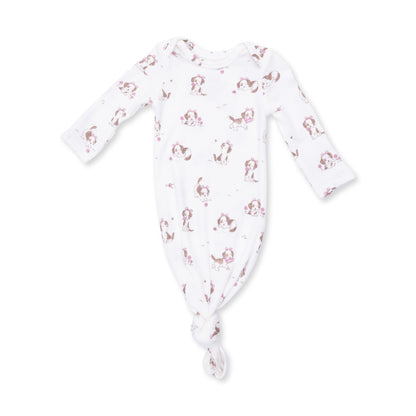 Explorer Puppy Pink - Knotted Gown and Knot Headband