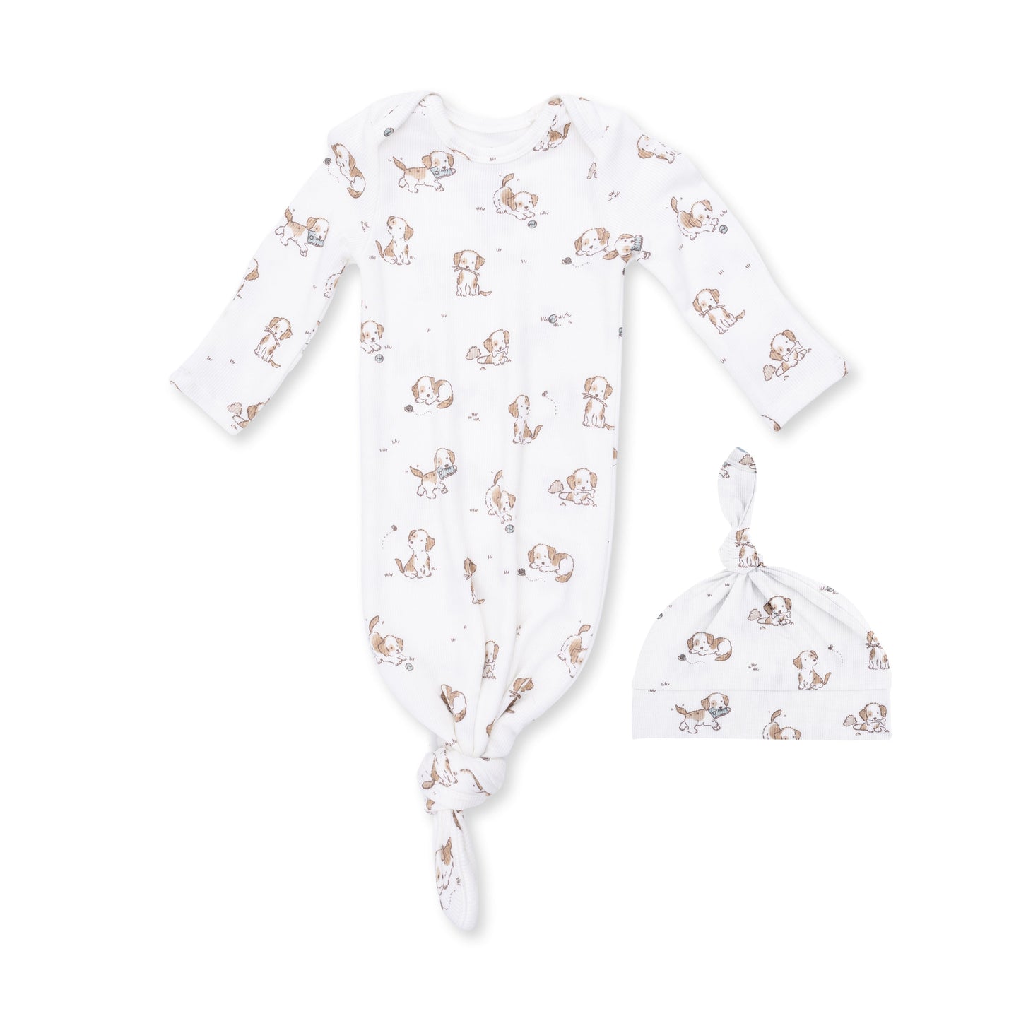 Explorer Puppy Blue - Knotted Gown and Beanie Hat
