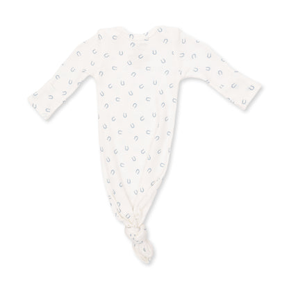 Little Horseshoes Blue - Knotted Gown and Knotted Hat
