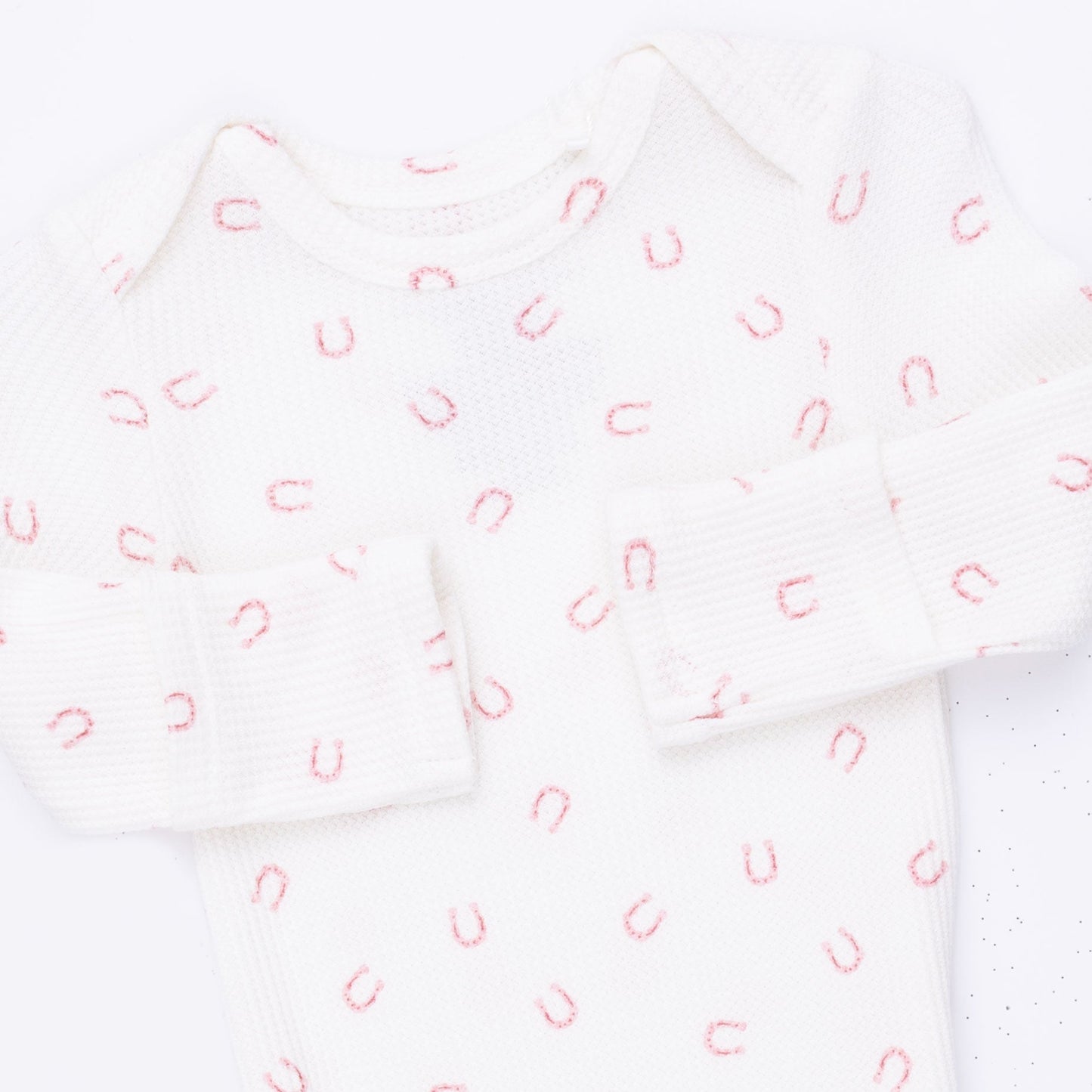 Little Horseshoes Pink - Knotted Gown and Knot Headband