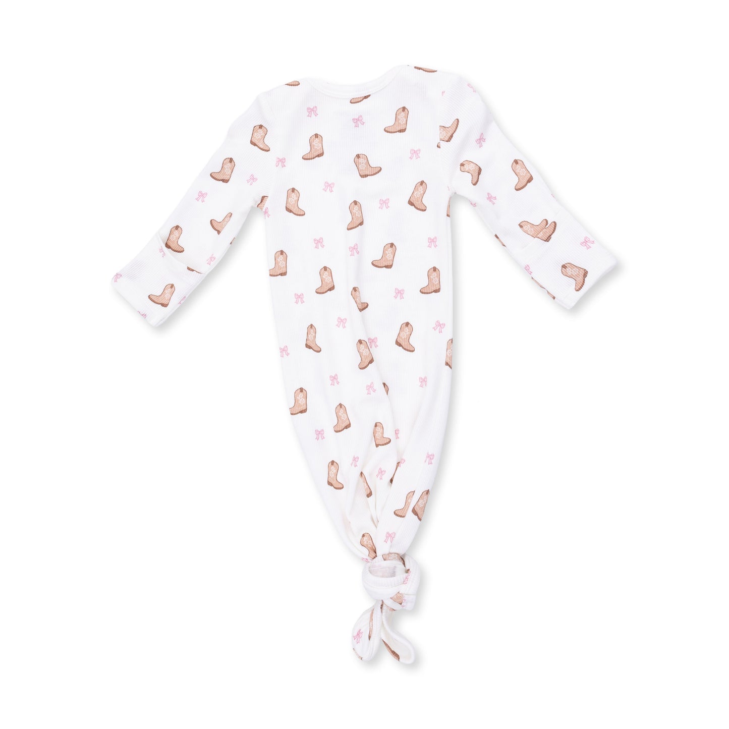Mini Cowgirl Boots - Knotted Gown and Knot Headband