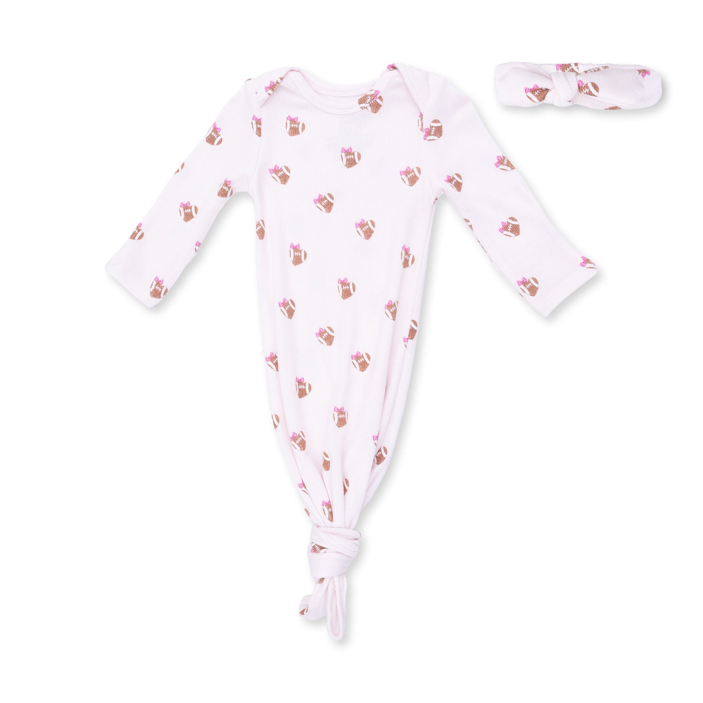 Mini Football Hearts - Knotted Gown and Headband