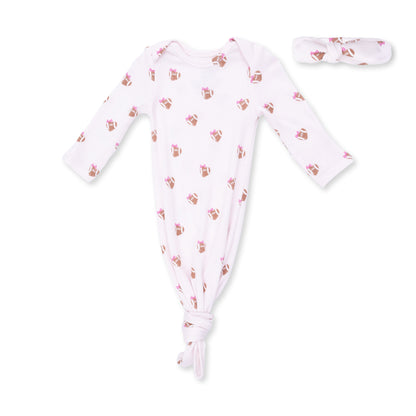 Mini Football Hearts - Knotted Gown and Headband
