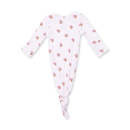 Mini Football Hearts - Knotted Gown and Headband