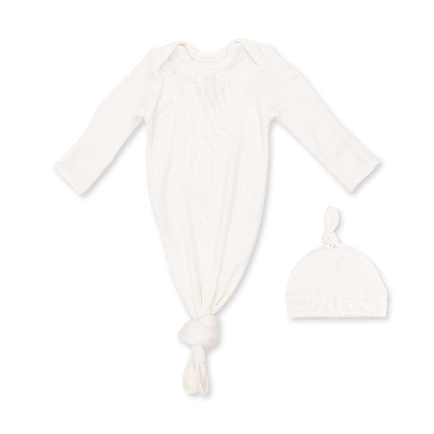 Solid Snow White - Knotted Gown and Knotted Hat