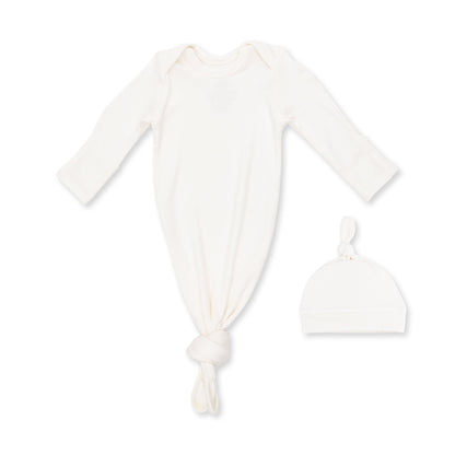 Solid Snow White - Knotted Gown and Knotted Hat