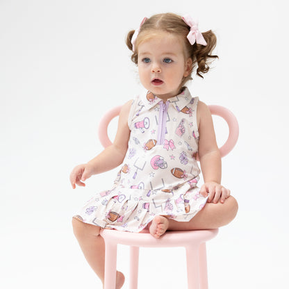 Football Cheer - Polo Tennis Dress with Cartwheel Short