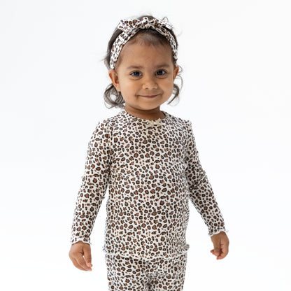 Leopard - Long Sleeve Lettuce Edge Tunic Top