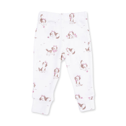 Explorer Puppy Pink - Long Sleeve Ruffle Top and Pant