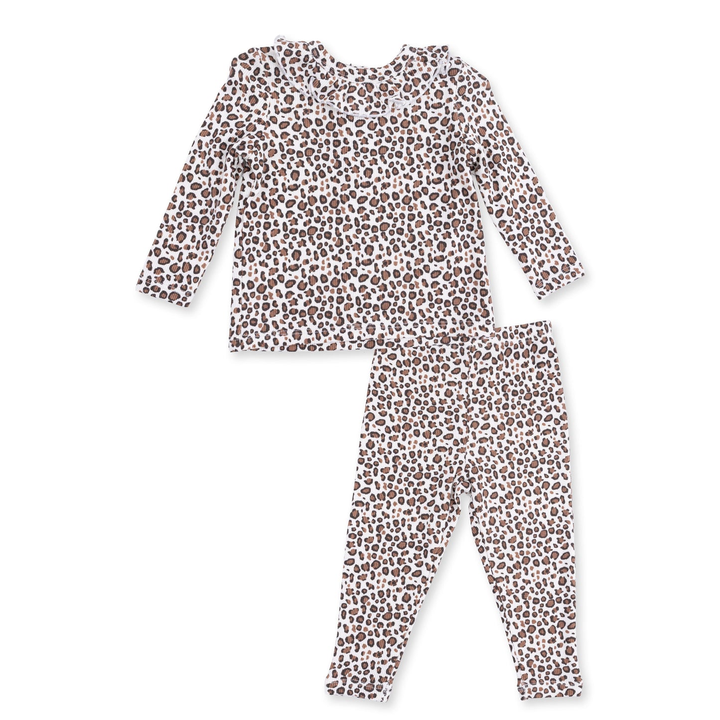 Leopard - Long Sleeve Ruffle Top and Pant
