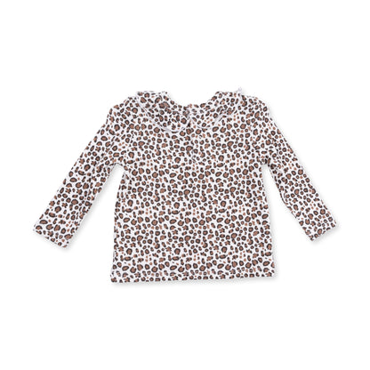 Leopard - Long Sleeve Ruffle Top and Pant