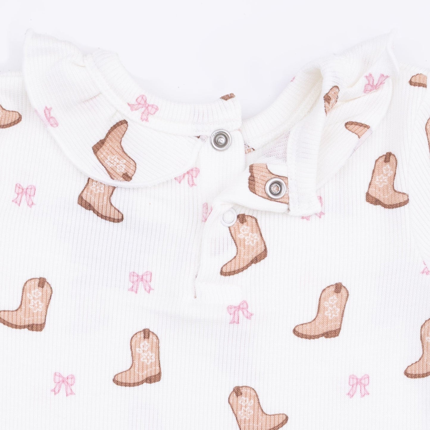 Mini Cowgirl Boots - Long Sleeve Ruffle Top and Pant