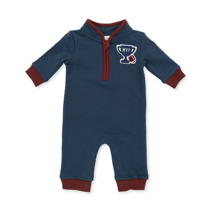Varsity French Terry - Zip Neck Romper