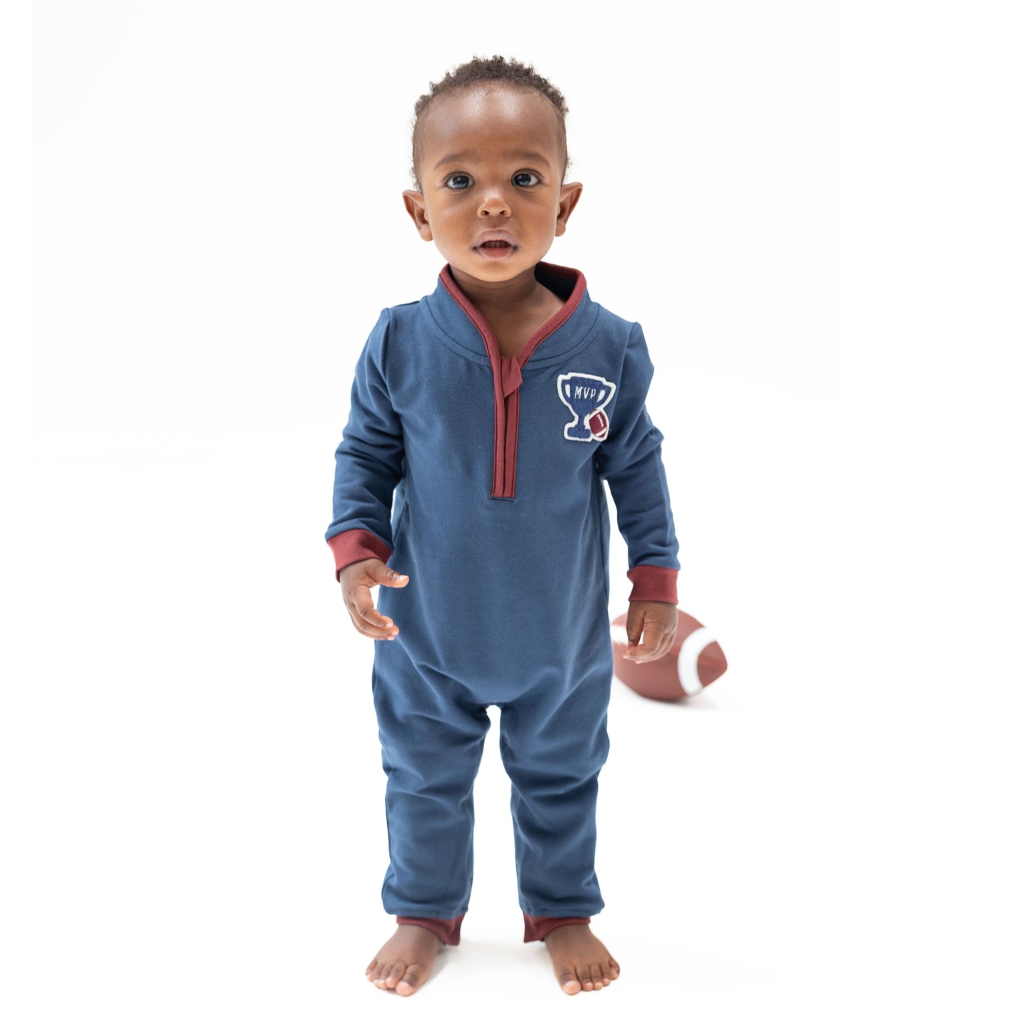 Varsity French Terry - Zip Neck Romper