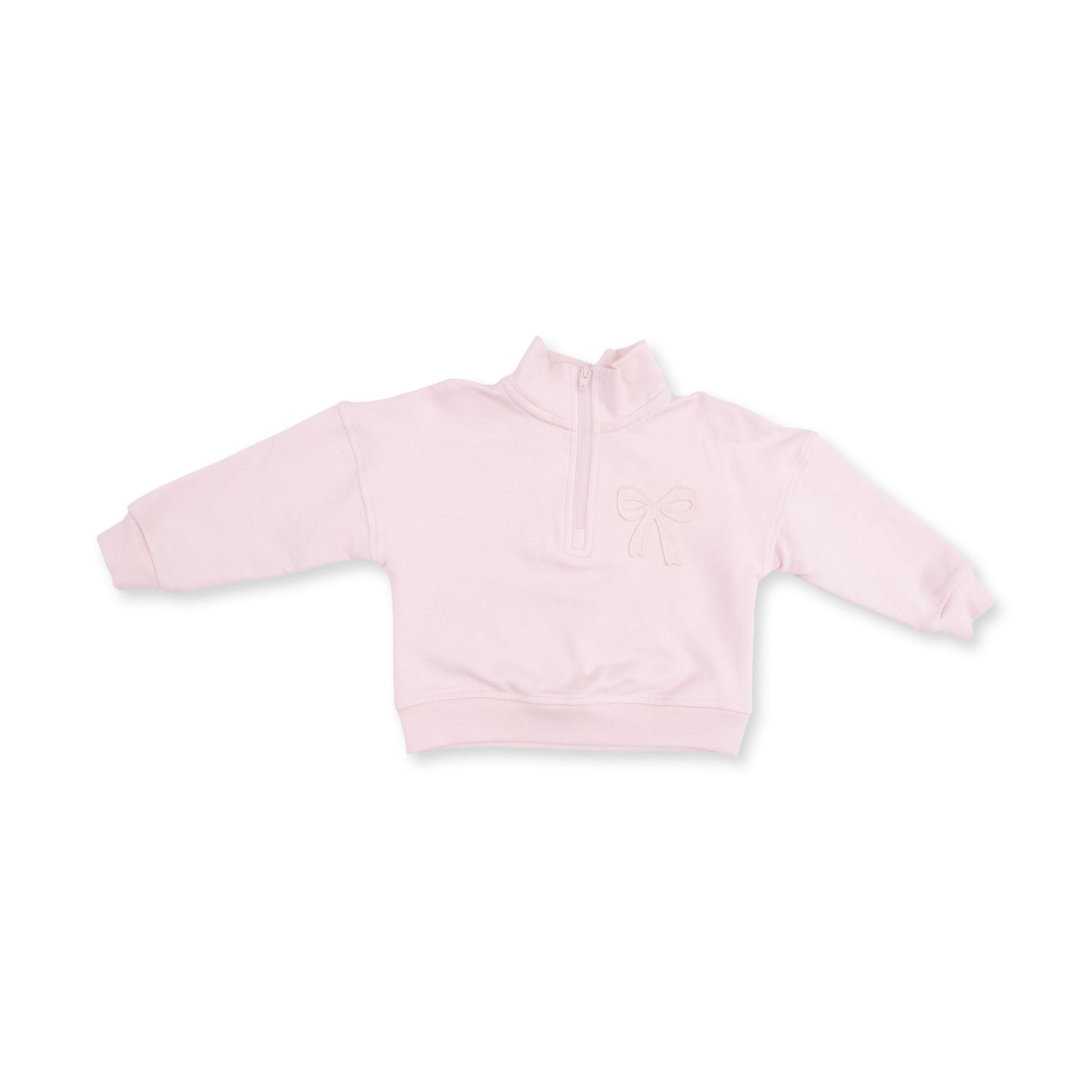 Veiled Pink Bows - Half Zip Sweatshirt