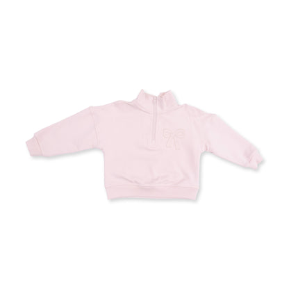 Veiled Pink Bows - Half Zip Sweatshirt