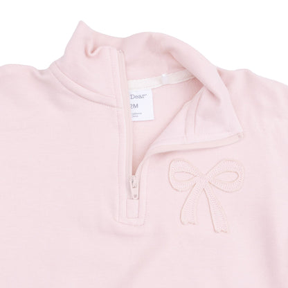Veiled Pink Bows - Half Zip Sweatshirt