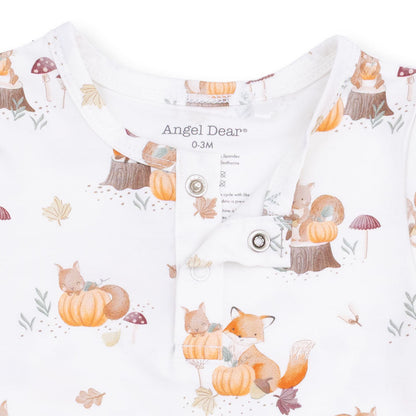 Woodland Animals with Pumpkins - Henley Bodysuit