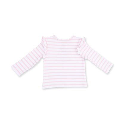 Football Helmets Pink - Long Sleeve Ruffle Tee Helmet
