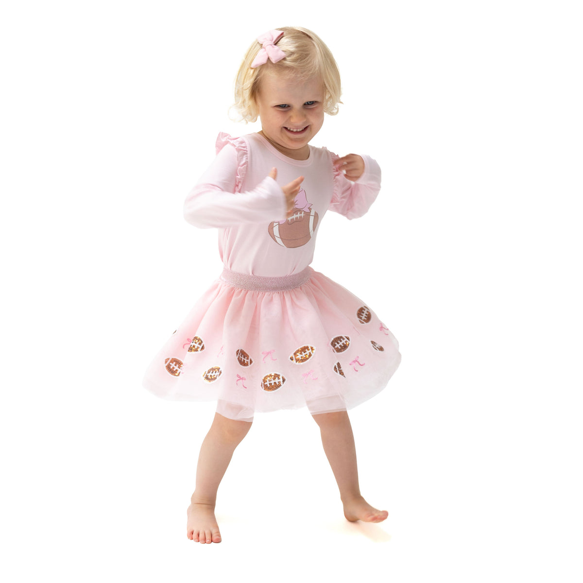 Football Helmets Pink - Tutu Skirt with Bike Shorts