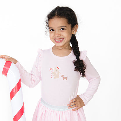 Gingerbread - Long Sleeve Ruffle Tee