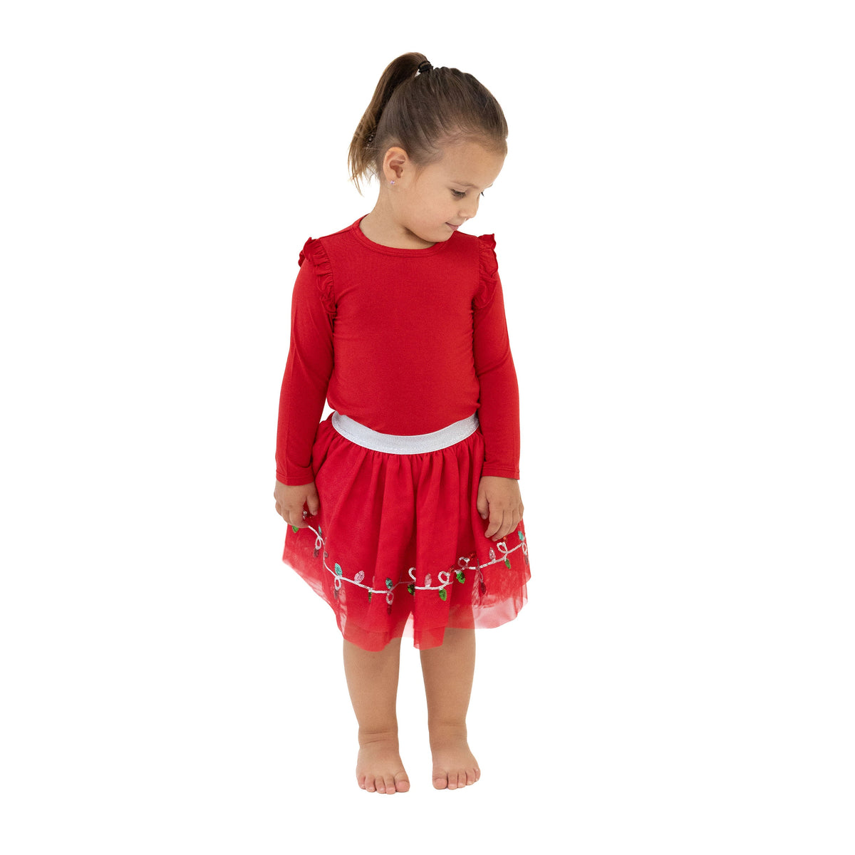 Christmas Lights Merry - Tutu Skirt with Bike Shorts