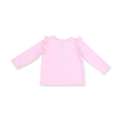 Football Bow Stripe - Long Sleeve Ruffle Tee and Baby Bells