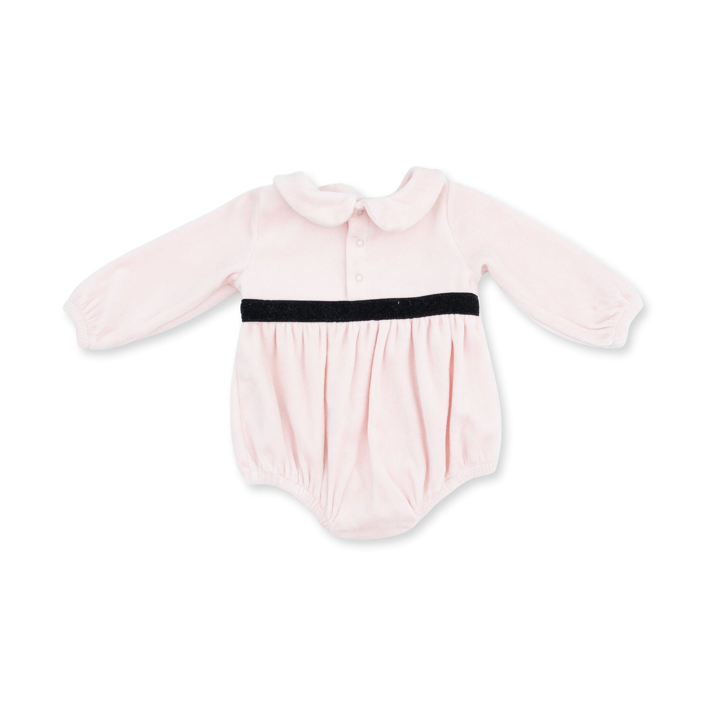 Velour Soft Pink - Velour Bubble with Peter Pan Collar