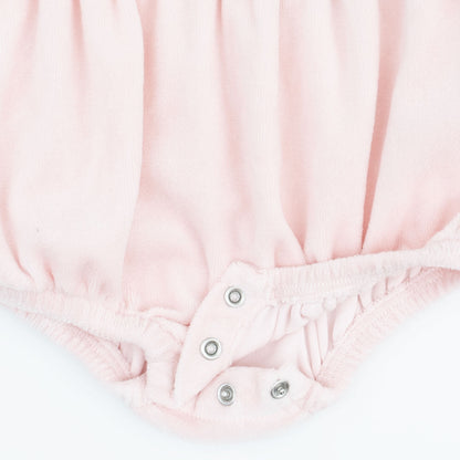 Velour Soft Pink - Velour Bubble with Peter Pan Collar