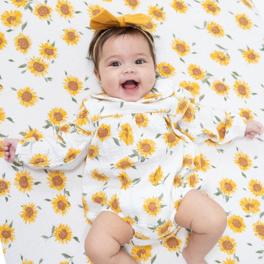 Baby Sunflower - Classic Bubble with Peter Pan Collar