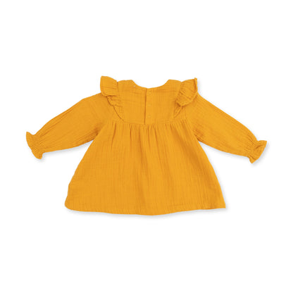Baby Sunflower - Long Sleeve Ruffle Tunic and Smocked Waist Pant