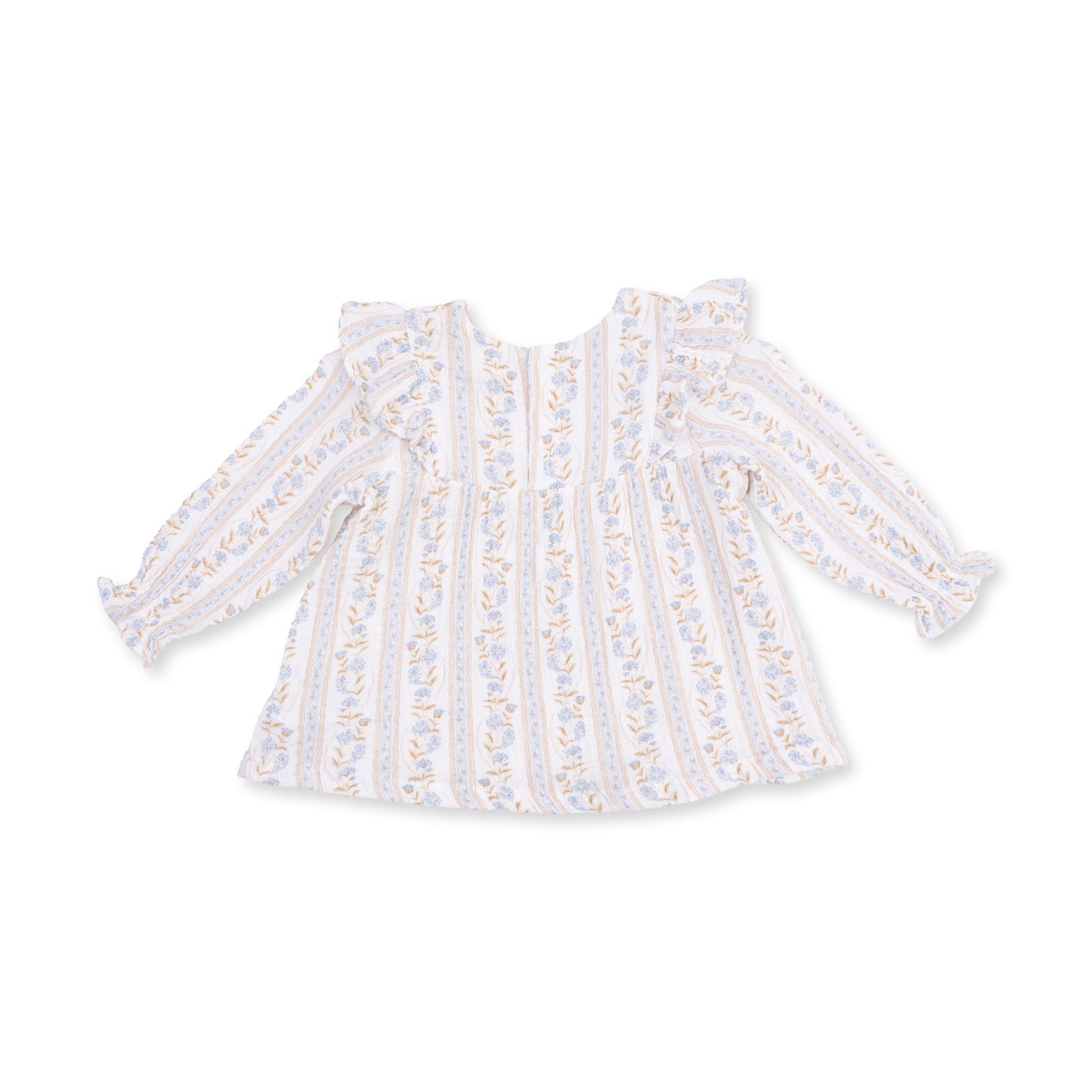 Catarina Floral - Long Sleeve Ruffle Tunic and Smocked Waist Pant