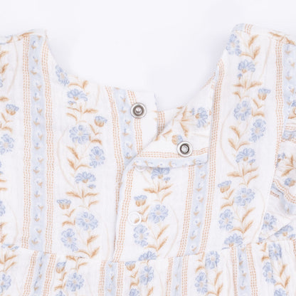 Catarina Floral - Long Sleeve Ruffle Tunic and Smocked Waist Pant