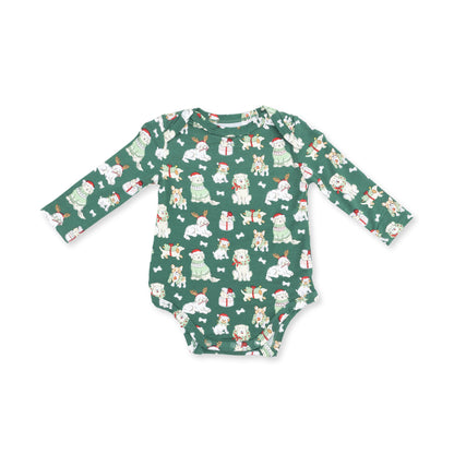 Christmas Dogs Uni - Long Sleeve Bodysuit