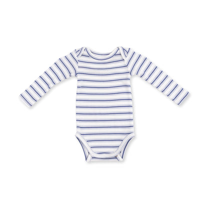 Vintage Stripe Blue - Long Sleeve Bodysuit