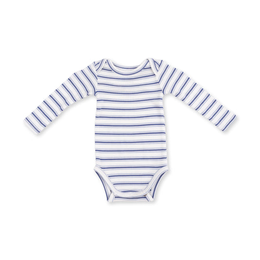 Vintage Stripe Blue - Long Sleeve Bodysuit