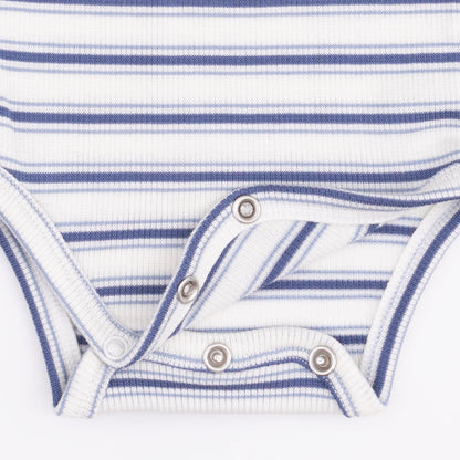 Vintage Stripe Blue - Long Sleeve Bodysuit
