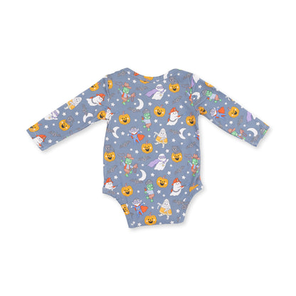 Halloween Monster Dress Up Blue - Long Sleeve Bodysuit
