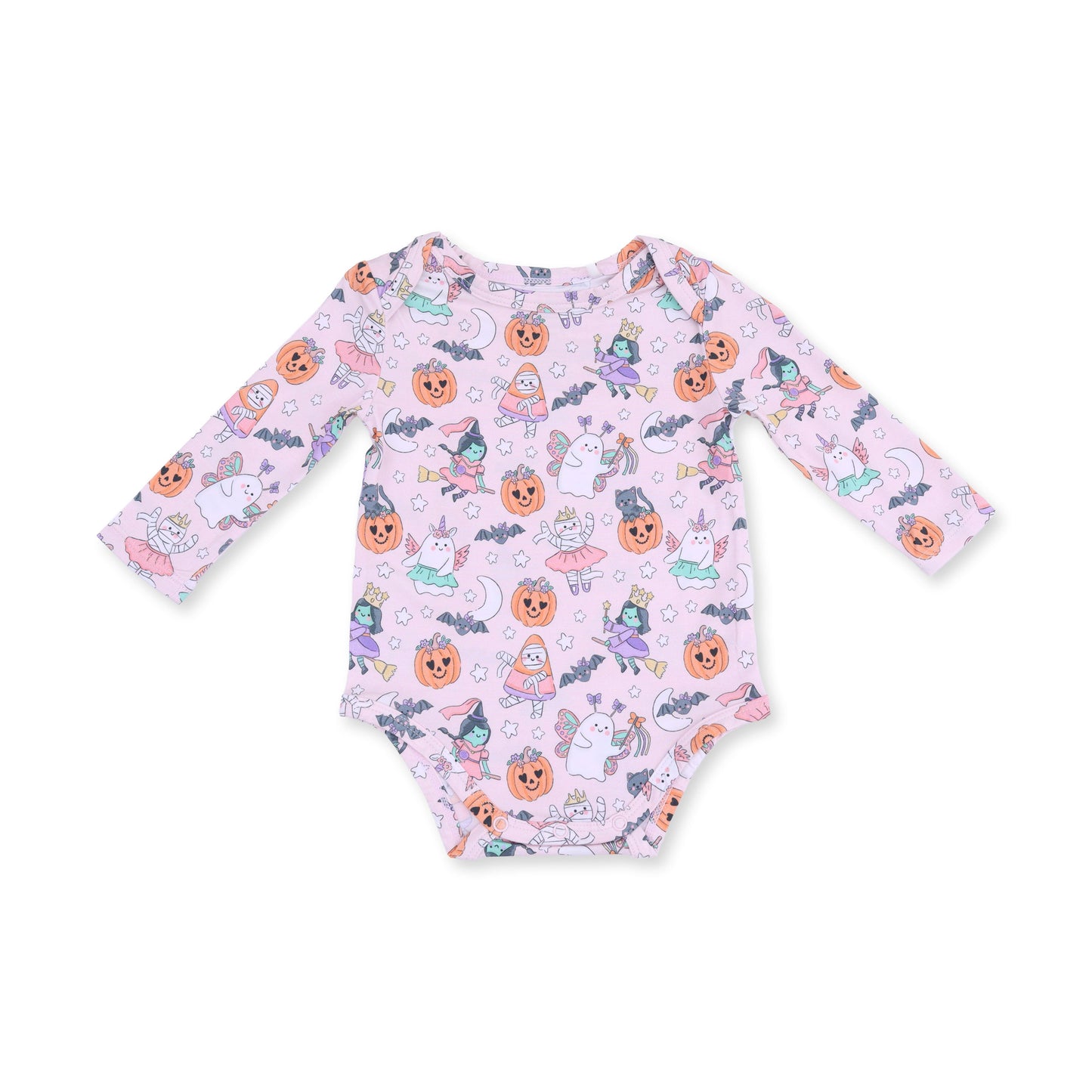 Halloween Monster Dress Up Pink - Long Sleeve Bodysuit