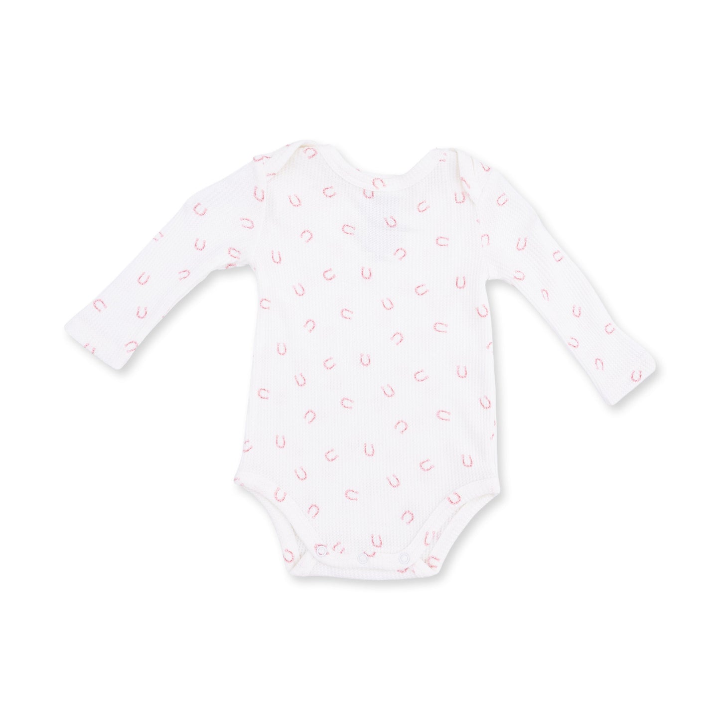 Little Horseshoes Pink - Long Sleeve Bodysuit