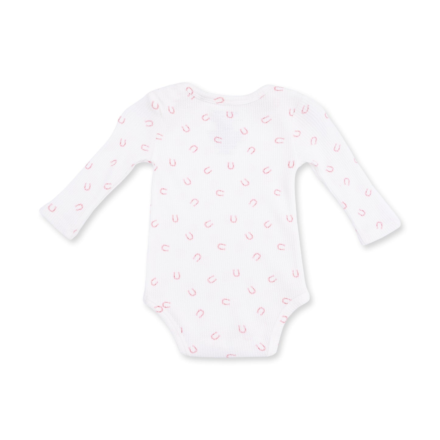 Little Horseshoes Pink - Long Sleeve Bodysuit