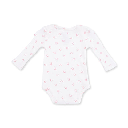 Little Horseshoes Pink - Long Sleeve Bodysuit