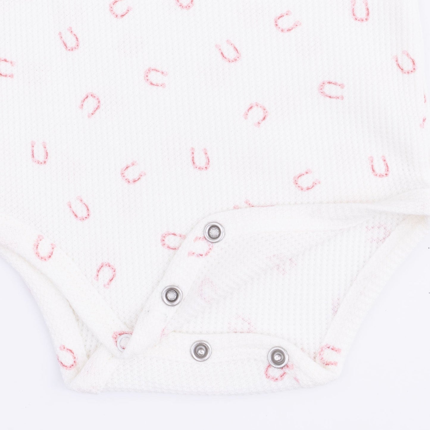 Little Horseshoes Pink - Long Sleeve Bodysuit
