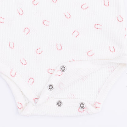 Little Horseshoes Pink - Long Sleeve Bodysuit