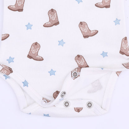 Mini Cowboy Boots - Long Sleeve Bodysuit