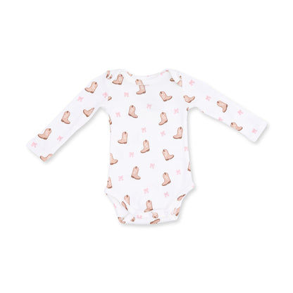 Mini Cowgirl Boots - Long Sleeve Bodysuit