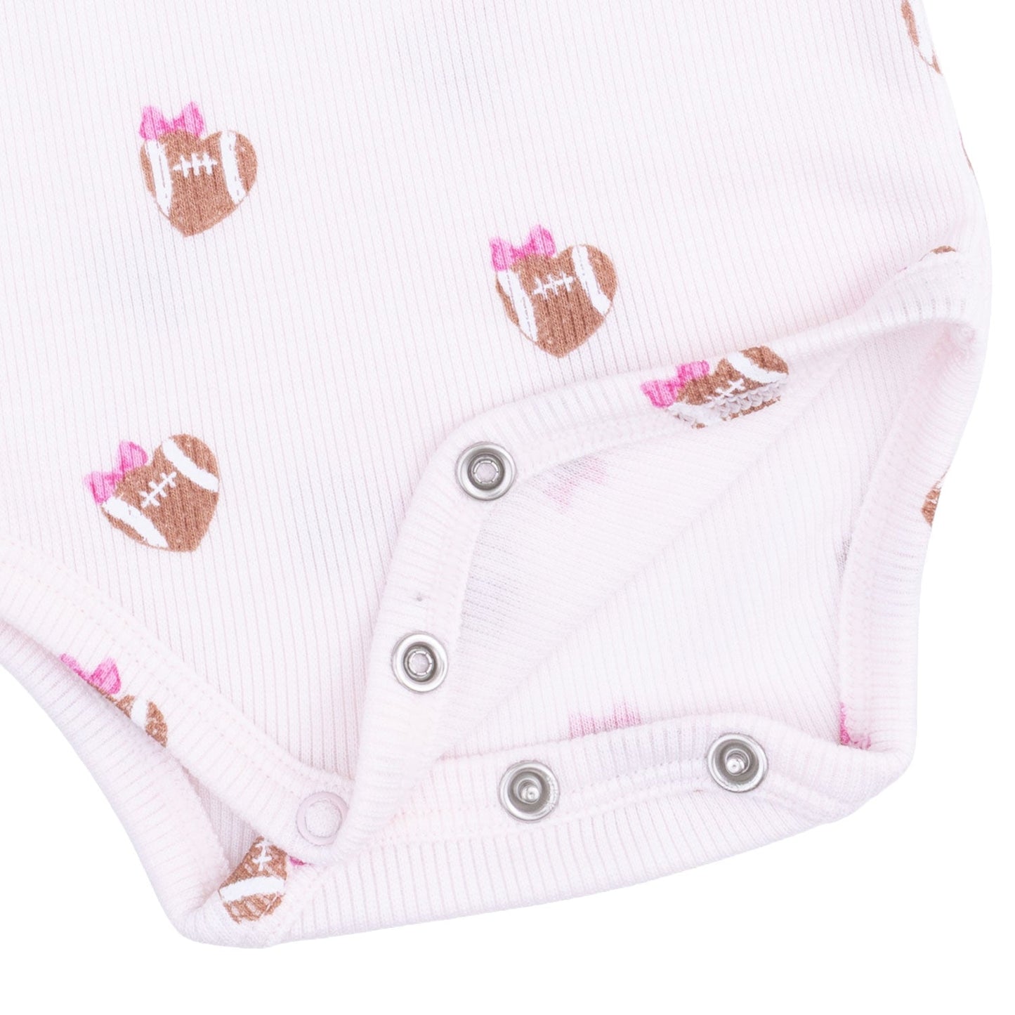 Mini Football Hearts - Long Sleeve Bodysuit