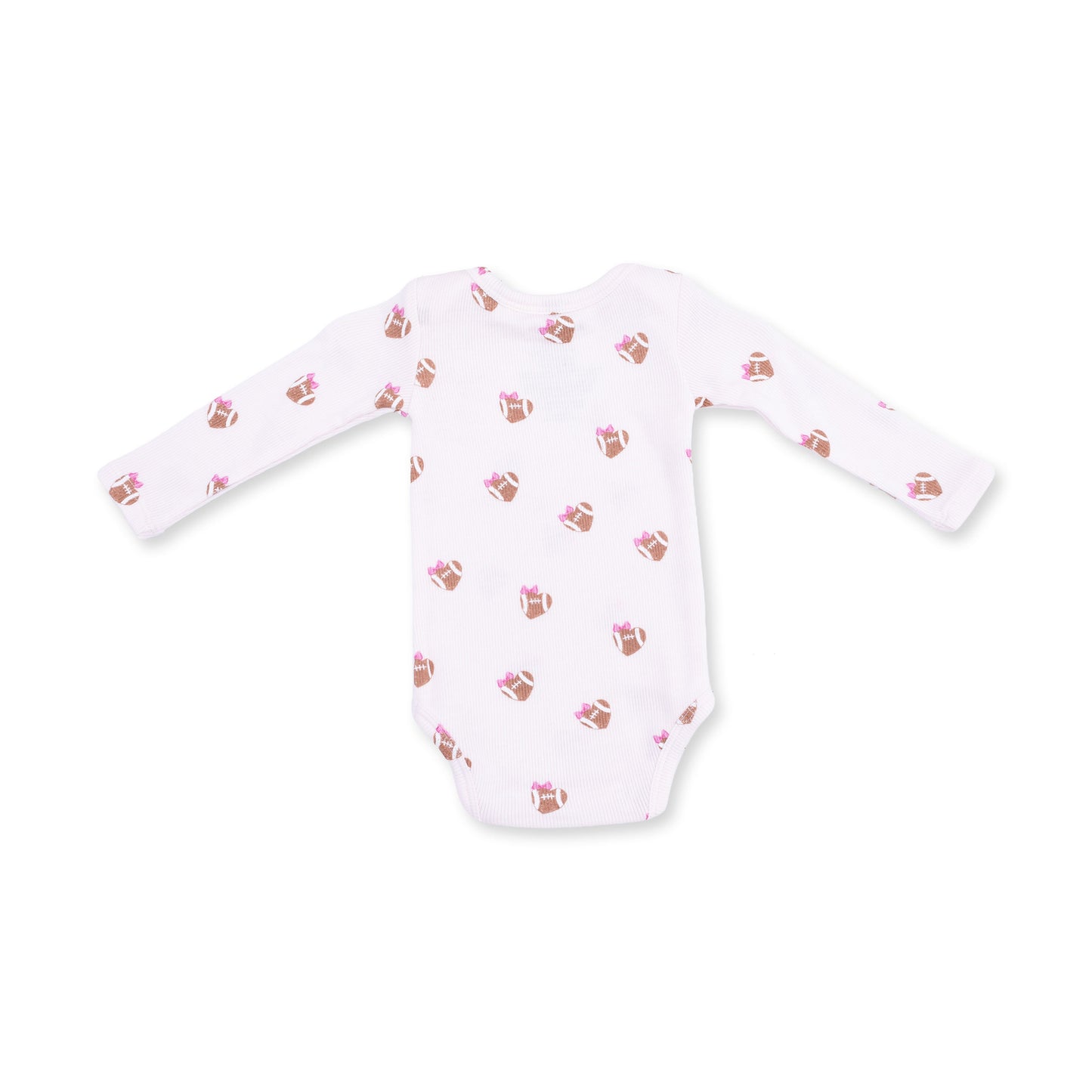 Mini Football Hearts - Long Sleeve Bodysuit