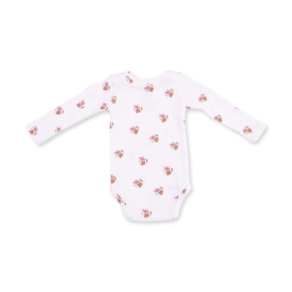 Mini Football Hearts - Long Sleeve Bodysuit