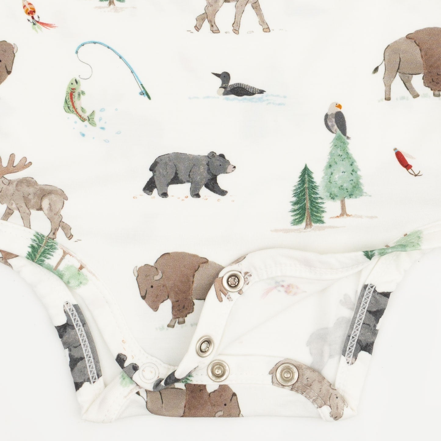 Northern Woodland Animals - Long Sleeve Bodysuit